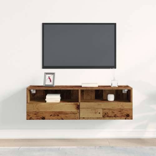 TV zidna jednostavna ormarić stari drvo 100x30x30 cm konstruirano drvo Cijena