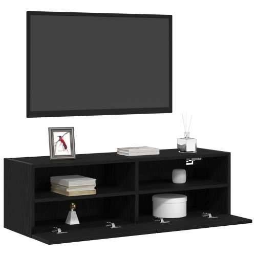 TV Zidni Ormarić 2 kom Crni Hrast 100x30x30 cm Konstruirano drvo Cijena