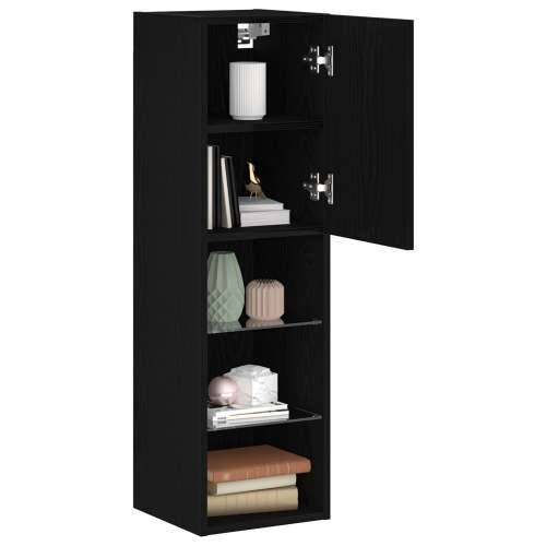 LED TV Kabinet 2 kom Crni Hrast 30,5x30x102 cm Konstruirano drvo Cijena