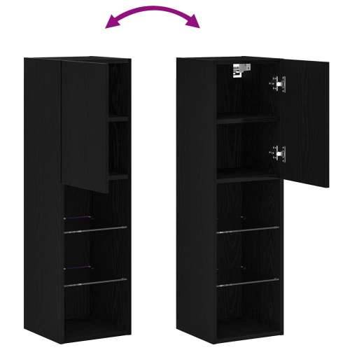 LED TV Kabinet 2 kom Crni Hrast 30,5x30x102 cm Konstruirano drvo Cijena