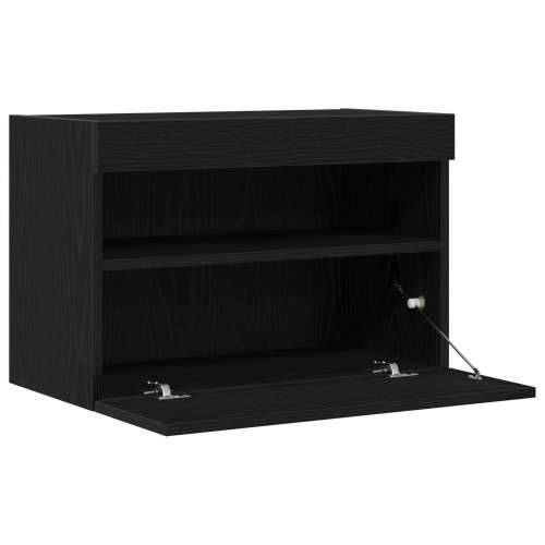 TV zidna komoda s LED svjetlima Crni hrast 60x30x40 cm Cijena