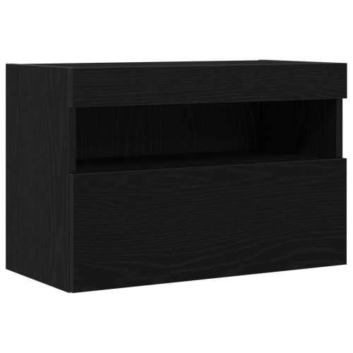 TV zidna komoda s LED svjetlima Crni hrast 60x30x40 cm Cijena