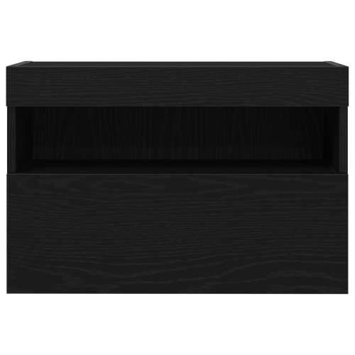 TV zidna komoda s LED svjetlima Crni hrast 60x30x40 cm Cijena