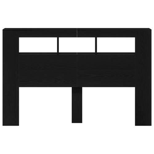 LED Naslon za Glavu Crni Hrast 160x18,5x45 cm Konstruirano Drvo Cijena