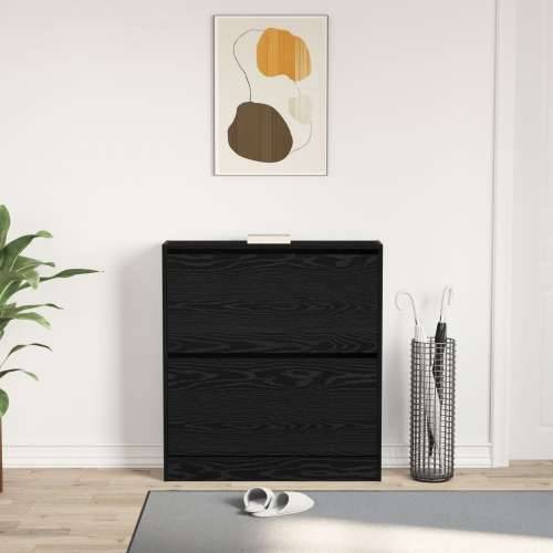 Ormar za cipele s preklopnom ladicom Crni hrast 80x21x87,5 cm Cijena