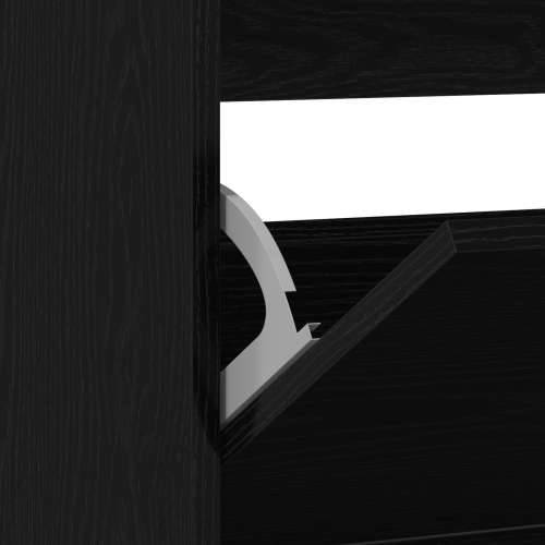 Ormar za cipele s preklopnom ladicom Crni hrast 80x21x87,5 cm Cijena