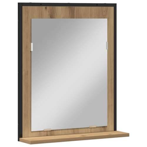 Ogledalo za kupaonicu Umjetnički hrast 50x12x60 cm Konstruirano drvo Cijena