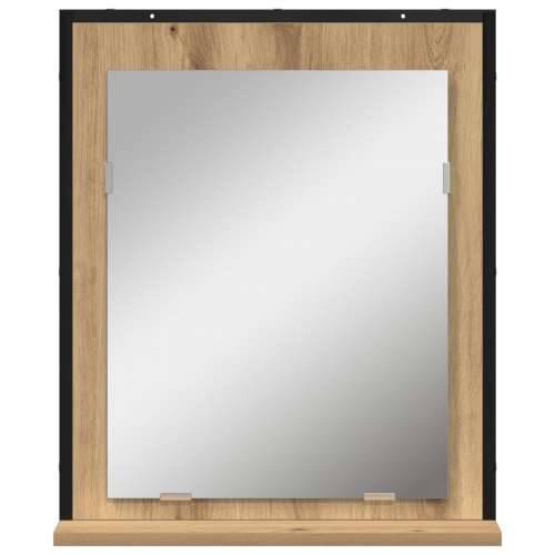 Ogledalo za kupaonicu Umjetnički hrast 50x12x60 cm Konstruirano drvo Cijena