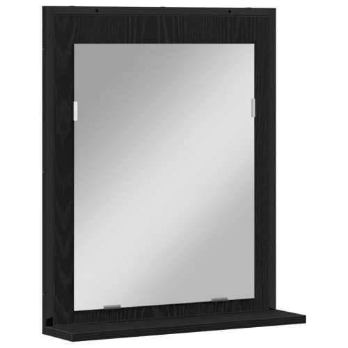 Ogledalo za kupaonicu Crni hrast 50x12x60 cm Konstruirano drvo Cijena