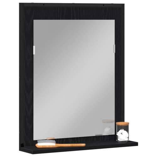 Ogledalo za kupaonicu Crni hrast 50x12x60 cm Konstruirano drvo Cijena