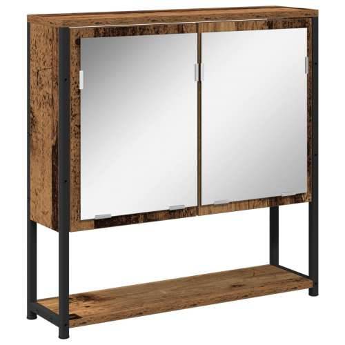 Ogledalo u kupaonici s ormarićem Stari drveni 60x16x60 cm Uređena drva Cijena