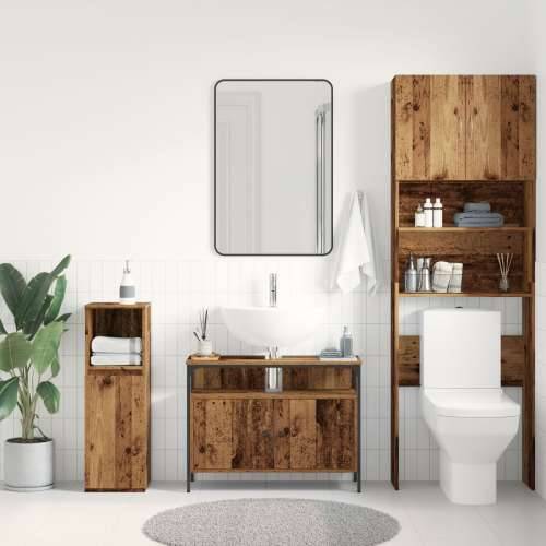 Ormar za Lavabo - Umivaonik Kupaonica Stari drveni 80x30x60 cm inženjerska drva Cijena