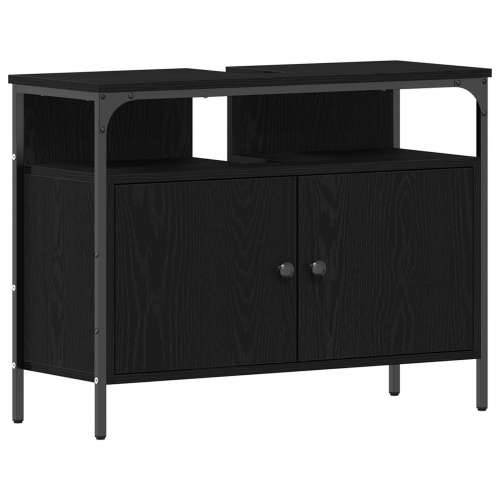 Ormar za Lavabo - Umivaonik Crna Hrast 80x30x60 cm Upravna drvena ploča Cijena