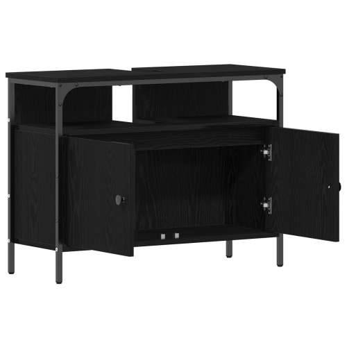 Ormar za Lavabo - Umivaonik Crna Hrast 80x30x60 cm Upravna drvena ploča Cijena