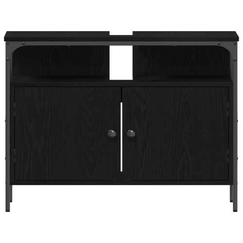 Ormar za Lavabo - Umivaonik Crna Hrast 80x30x60 cm Upravna drvena ploča Cijena