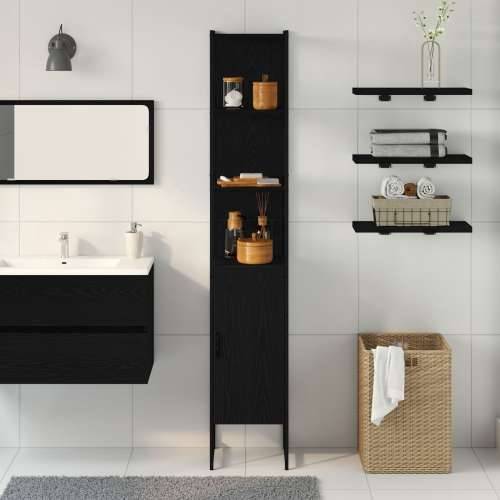 Ormar za kupaonicu Crna hrast 33x33x185,5 cm Kompozitno drvo Cijena
