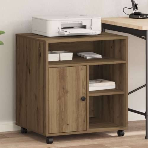 Stalak za pisač s kotačima Artisan Oak 60x50x67 cm Cijena