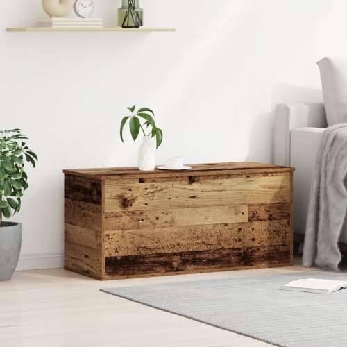 Kutija za pohranu s poklopcem od starog drva 100x42x46 cm Odnosna drva Cijena