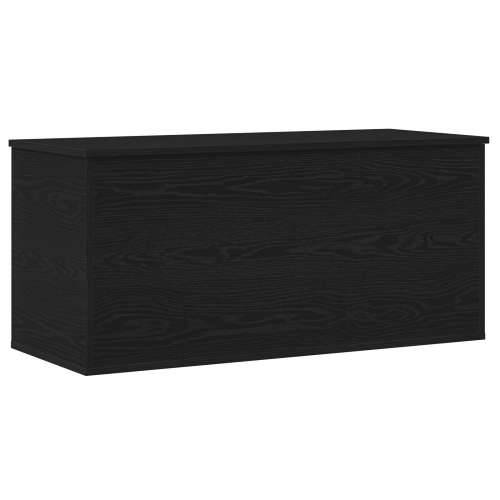 Kutija za pohranu s poklopcem Crna hrast 100x42x46 cm Konstruirano drvo Cijena