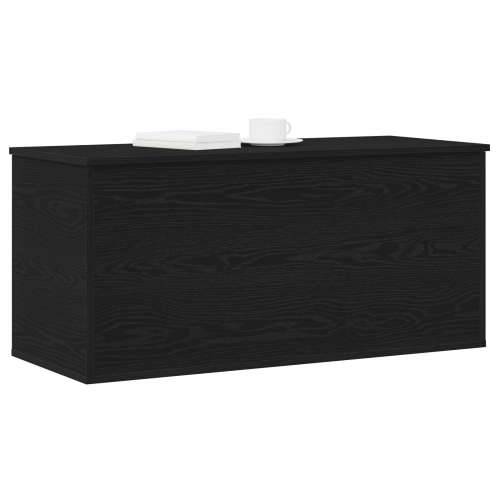 Kutija za pohranu s poklopcem Crna hrast 100x42x46 cm Konstruirano drvo Cijena