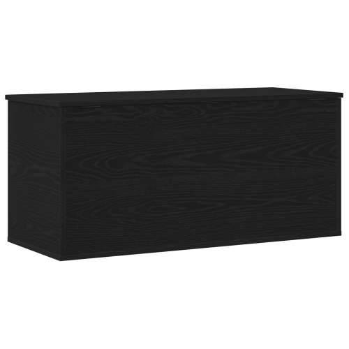 Kutija za pohranu s poklopcem Crna hrast 100x42x46 cm Konstruirano drvo Cijena