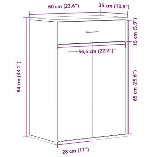 Ormar za cipele Crna hrastovina 60x35x84 cm Sendvič drvo Cijena
