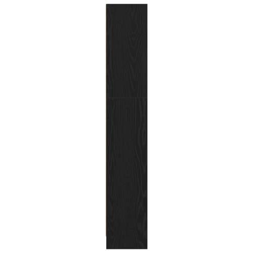 Crna Hrastova Knjiga - 60 x 24 x 143 cm - Izrađeno od Konstruiranog Drveta Cijena