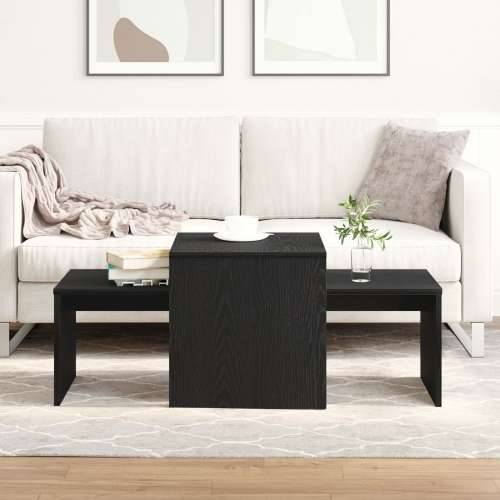 Set stolova Crna Hrast 100x48x40 cm Strukturirano drvo Cijena