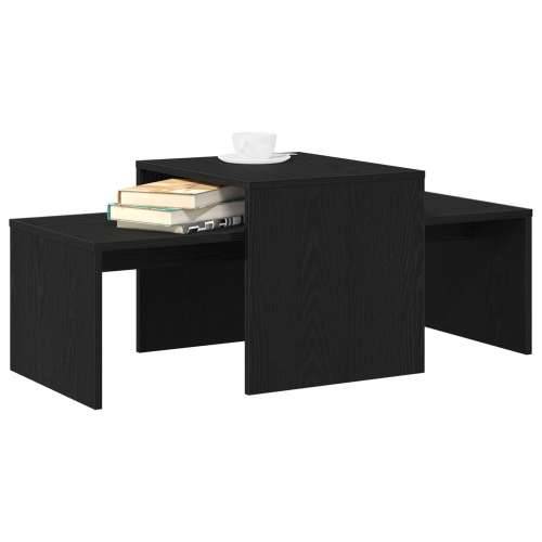 Set stolova Crna Hrast 100x48x40 cm Strukturirano drvo Cijena