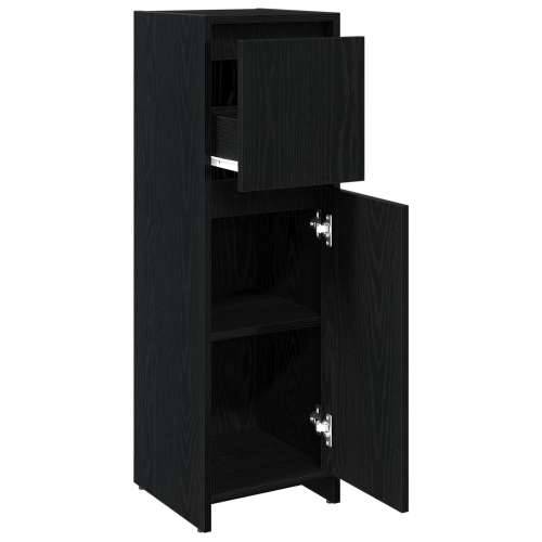 Crni ormar za kupaonicu od hrastovine 30x30x95 cm Cijena