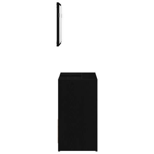 Kupaonski ormarić s ogledalom Crna hrastovina 60x33x61cm Drvo od iverice Cijena