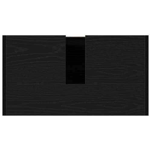 Kupaonski ormarić s ogledalom Crna hrastovina 60x33x61cm Drvo od iverice Cijena