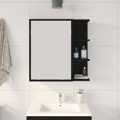 Kupaonsko ogledalo ormar crni hrast 62,5x20,5x64cm drvo Cijena