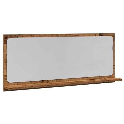 Ogledalo za kupaonicu - Stara drva, 90x10,5x37 cm, napravljeno od konstruiranog drveta Cijena