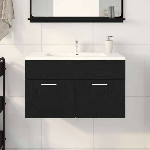 Kupaonski ormarić za Lavabo - Umivaonik Crni hrast 80x38,5x46 cm Cijena