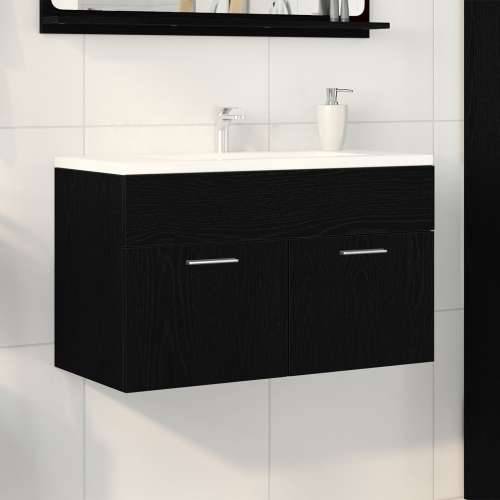 Kupaonski Lavabo - Umivaonik ormar crni hrast 90x38,5x46 cm konstruirano drvo Cijena
