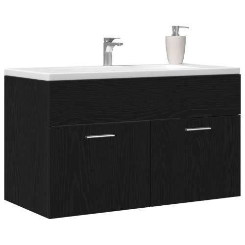 Kupaonski Lavabo - Umivaonik ormar crni hrast 90x38,5x46 cm konstruirano drvo Cijena