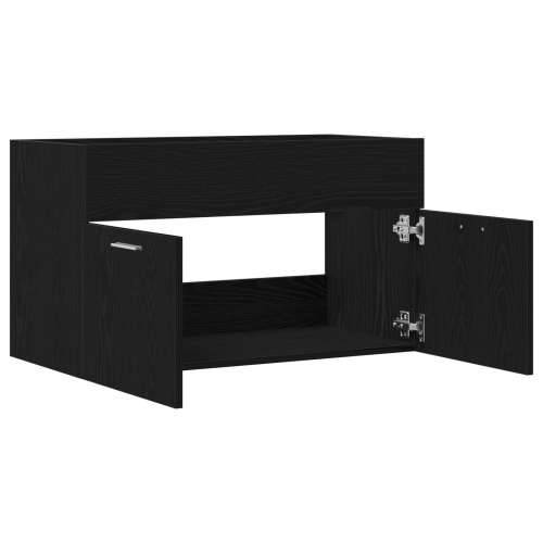 Kupaonski Lavabo - Umivaonik ormar crni hrast 90x38,5x46 cm konstruirano drvo Cijena