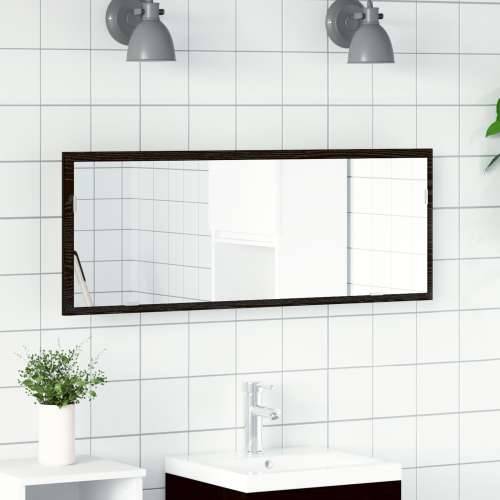LED ogledalo za kupaonicu crni hrast 100x8,5x37 cm odabrano drvo Cijena