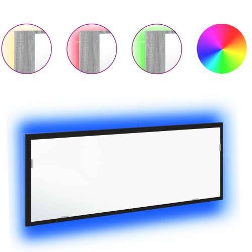 LED ogledalo za kupaonicu crni hrast 100x8,5x37 cm odabrano drvo Cijena