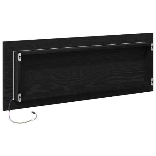 LED ogledalo za kupaonicu crni hrast 100x8,5x37 cm odabrano drvo Cijena
