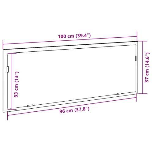 LED ogledalo za kupaonicu crni hrast 100x8,5x37 cm odabrano drvo Cijena
