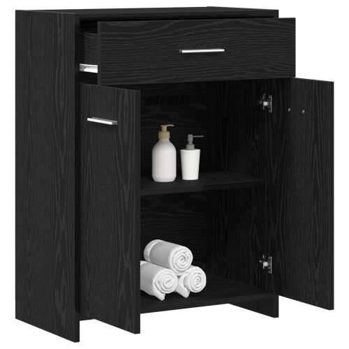 Kupaonski ormar, crna hrastovina, 60x33x80 cm, konstruirano drvo Cijena
