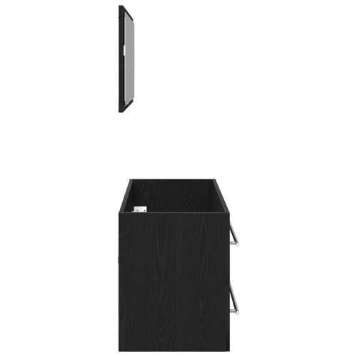 Kupaonski ormarić s ogledalom Crni hrast 90x45x1,5 cm Konstruirano drvo Cijena