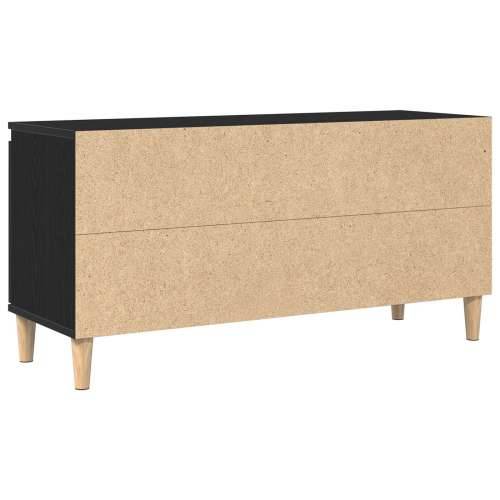 TV ormarić s drvenim nogama crni hrast 102x35x50 cm Cijena