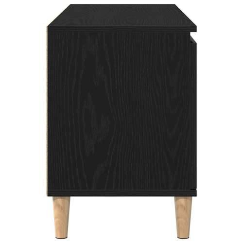 TV ormarić s drvenim nogama crni hrast 102x35x50 cm Cijena