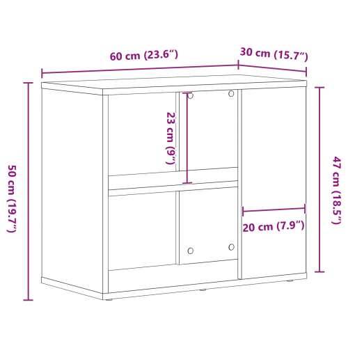 Crna orahova komoda 60x30x50 cm od konstruiranog drva Cijena