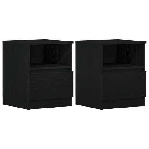 Noćni ormarići 2 kom Crna hrast 40x40x50 cm Od drvenih materijala Cijena