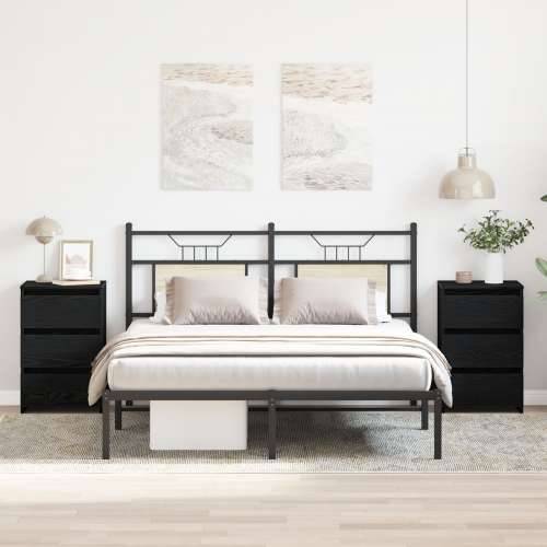 Noćni ormarić 2 kom Crni hrast 40x35x62,5 cm Konstruirano drvo Cijena