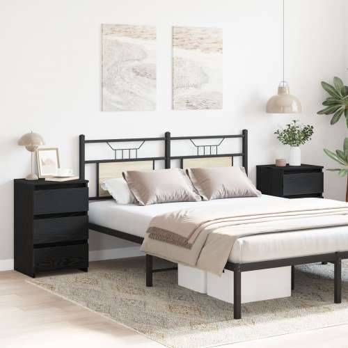 Noćni ormarić 2 kom Crni hrast 40x35x62,5 cm Konstruirano drvo Cijena